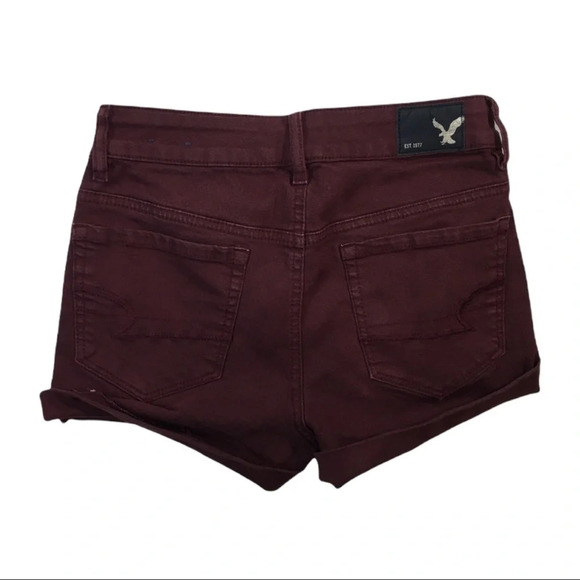 BT113 American Eagle Super Stretch Hi Rise Shortie Shorts 0 - Picture 4 of 4